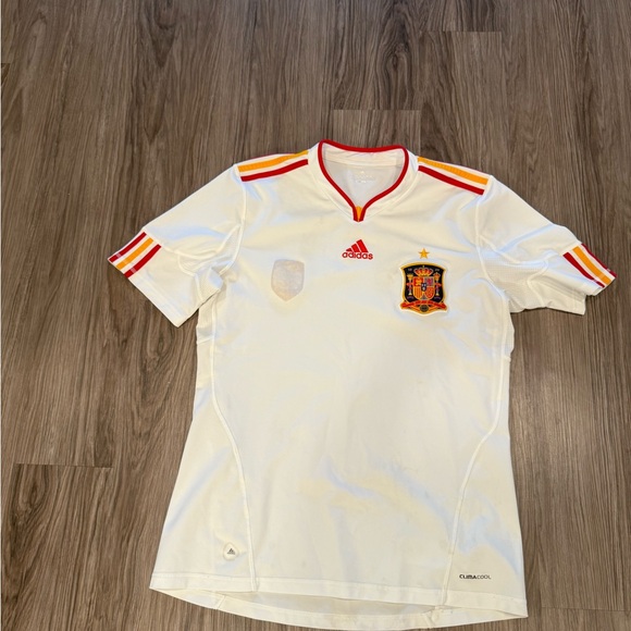 Adidas Spain National Team White Jersey Size Large Kids - Picture 1 of 5